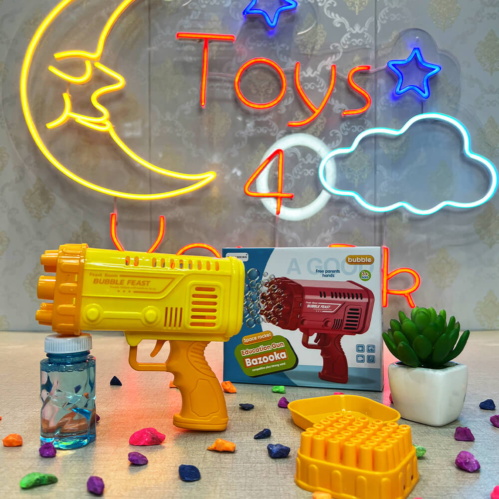 Multi color bazooka bubble gun